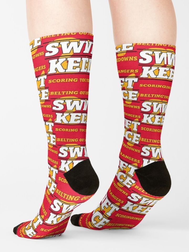 Taylor and Travis Kelce - Kelce Swift 2024 Socks, Gifts for Fan