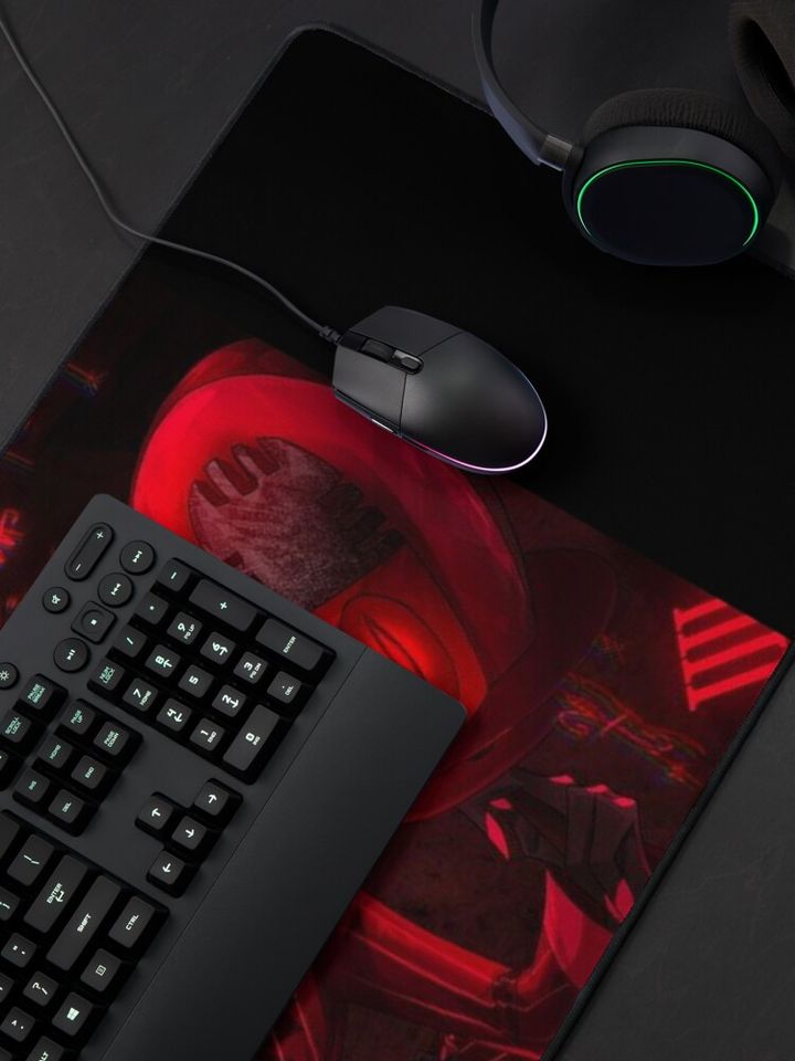 Alastor Hazbin Hotel Desk Mat, Hazbin Hotel Decor