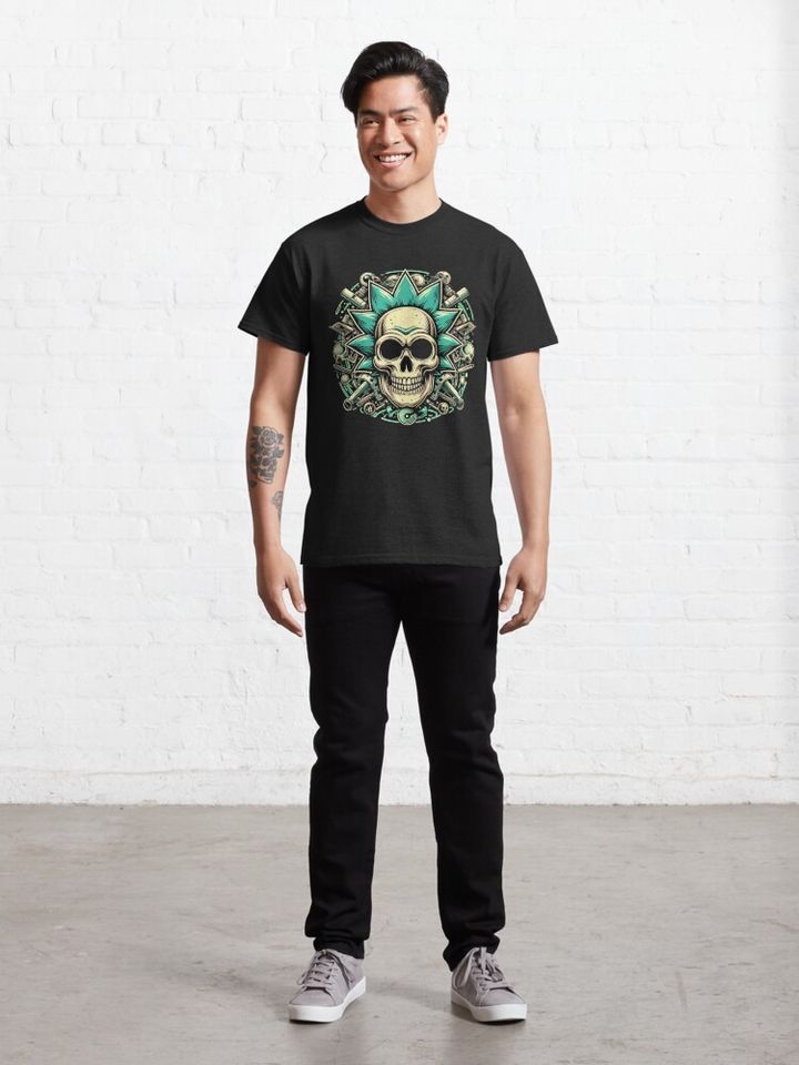 Rick an Rickandmorty, Skull head Classic T-Shirt