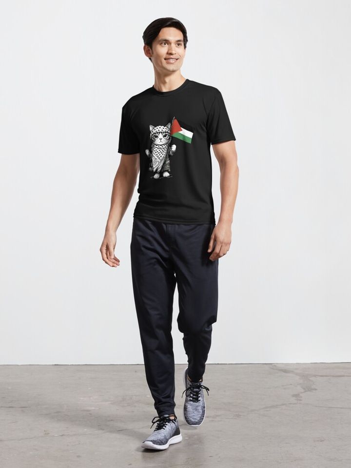Palestine Cat Active T-Shirt