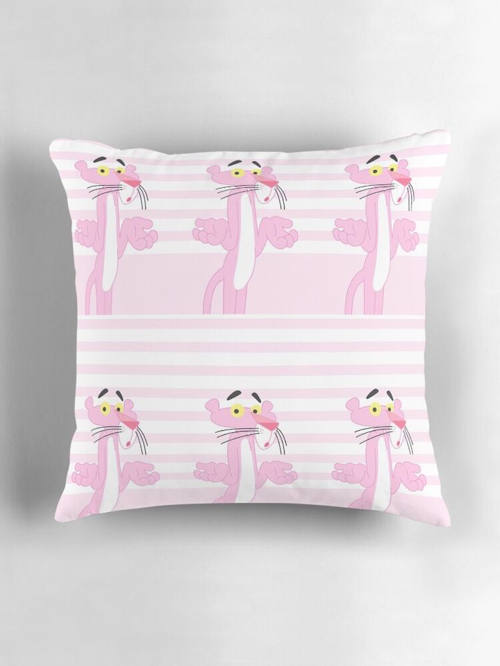 The pink Panther Pastel  Throw  Pillow