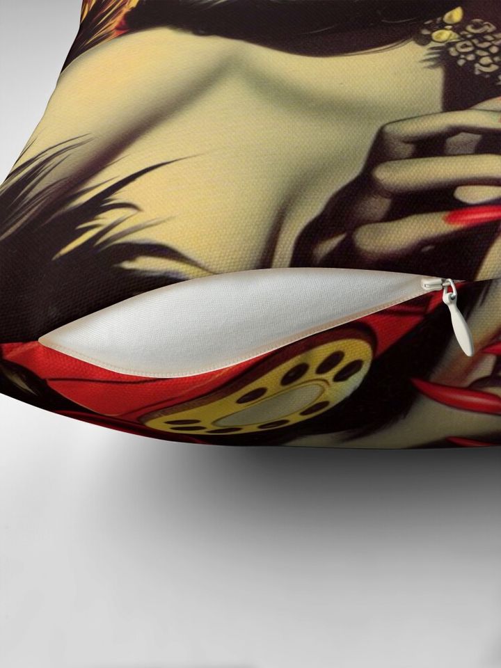 Vintage Vampire Girl Pillow