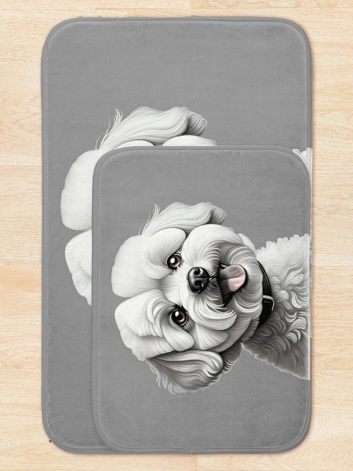 Bichon Frise dog Bath Mat