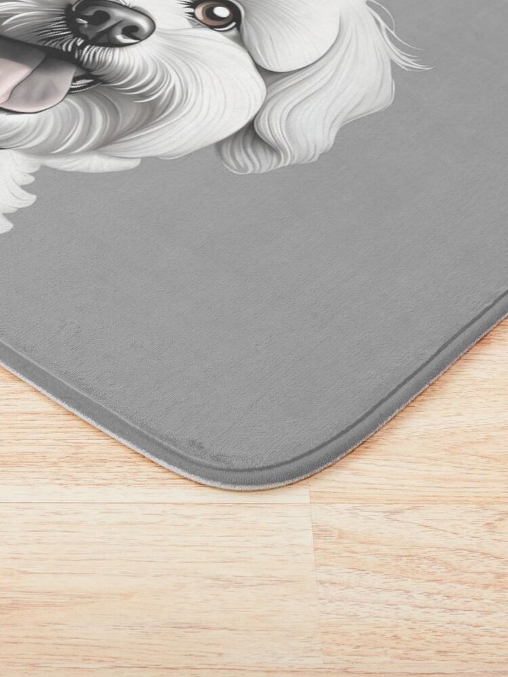 Bichon Frise dog Bath Mat
