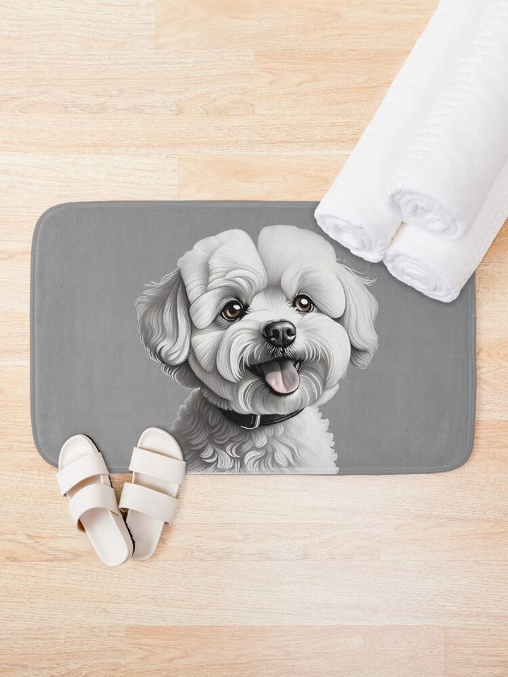 Bichon Frise dog Bath Mat