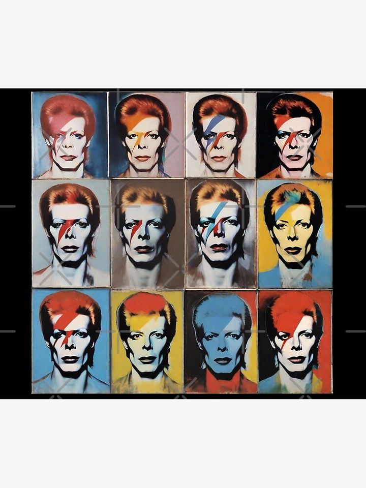Warhol Bowie Throw Blanket