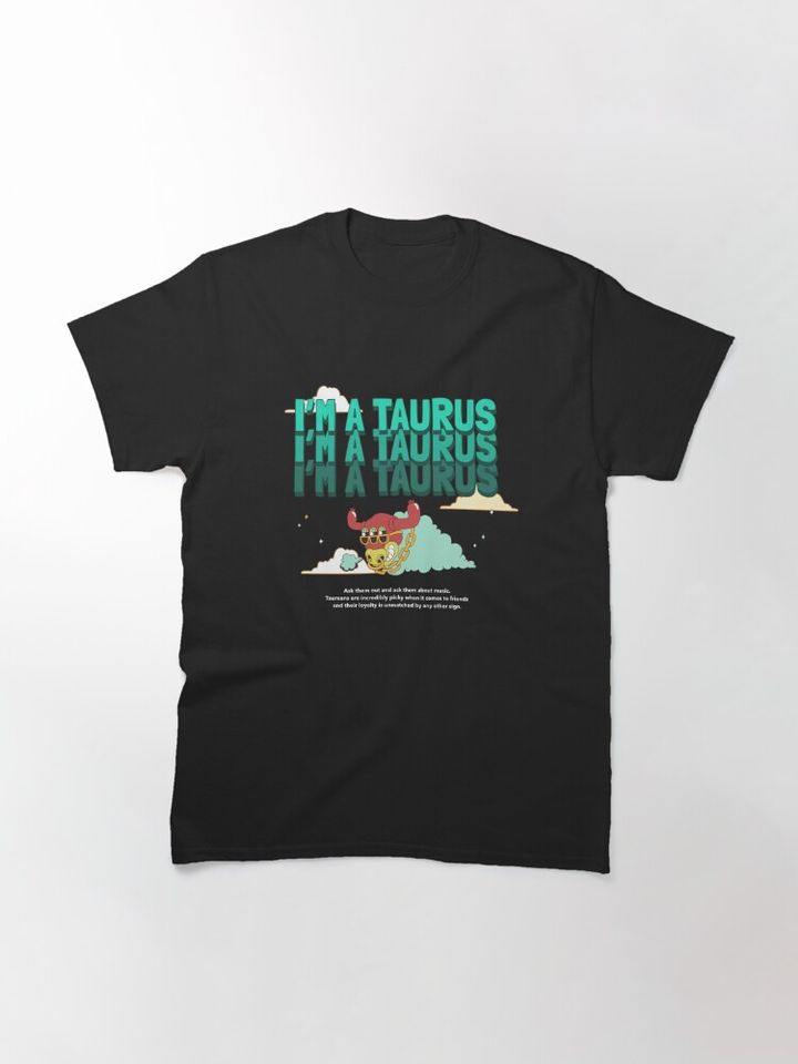I'm a Taurus Retro Cartoon Print Classic T-Shirt