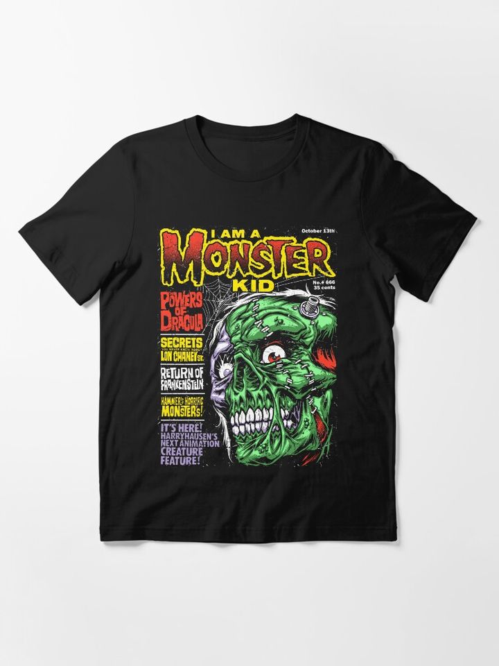 I Am a Monster Kid Essential T-Shirt – Fun Cartoon Inspired Casual Graphic Tee