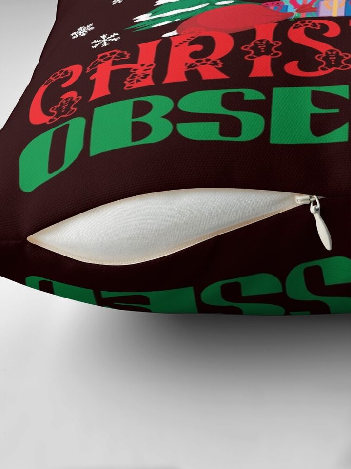 Merry Blessed and Christmas Obsessed Pillow