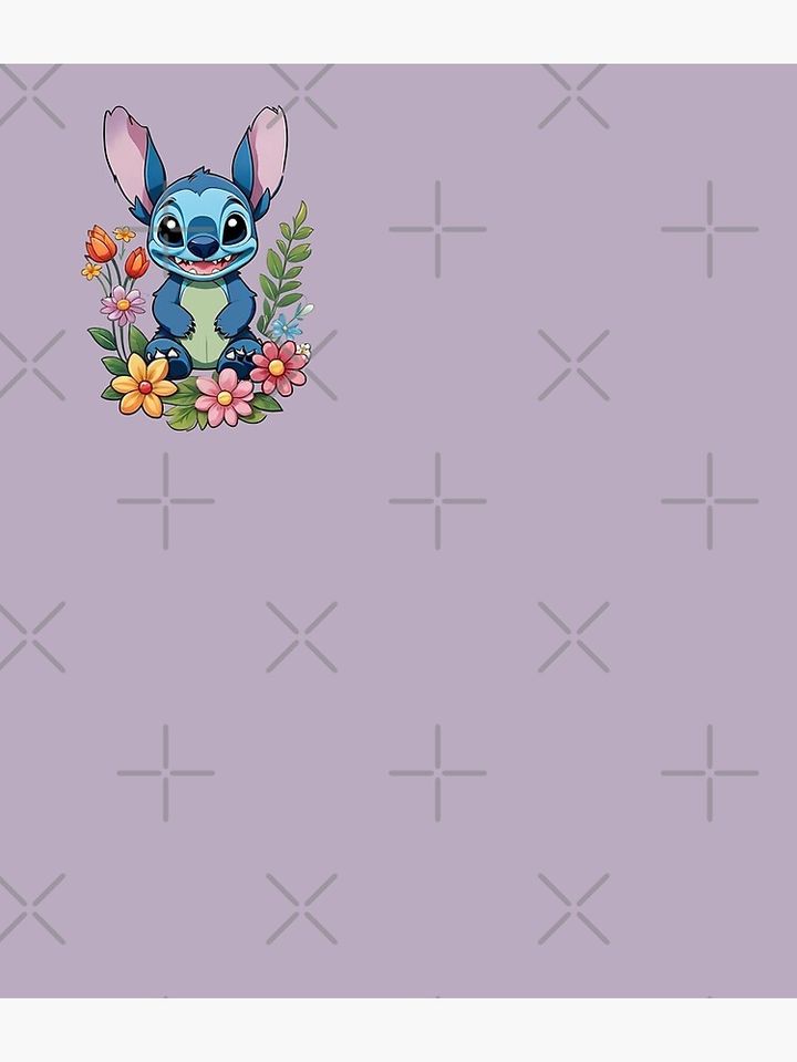 Sticker Stich with flowers Backpack