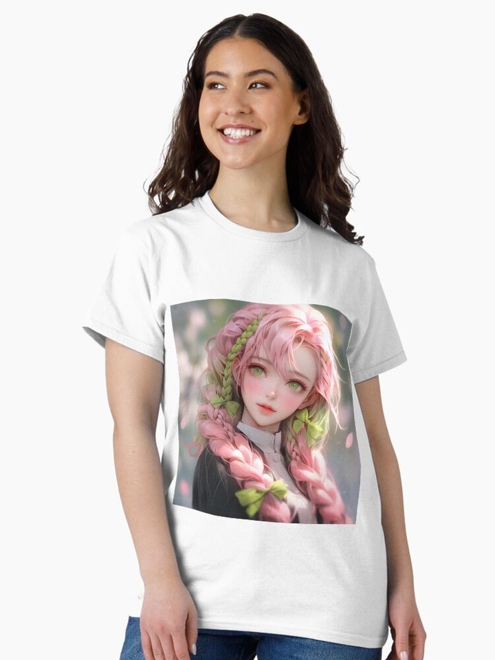 Mitsuri DS Cute Anime Girl Classic T-Shirt, Fan Art Anime Design Classic T-Shirt