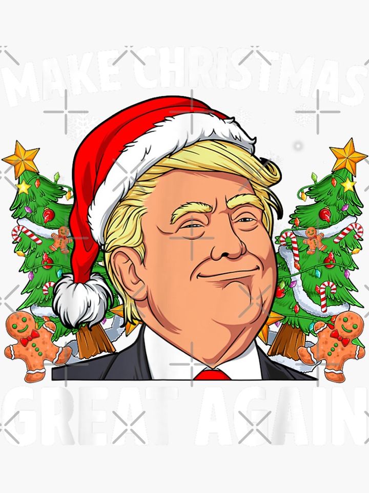 Trump Make Christmas Great Again Ugly Christmas Sweaters Sticker