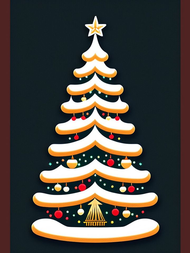 doodle Russian winter Christmas tree lights  iPhone Case