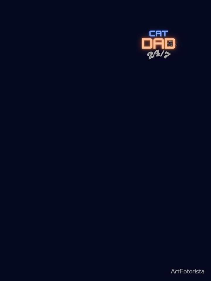 Cat Dad 24/7 - Upper RIght Corner Design Essential T-Shirt
