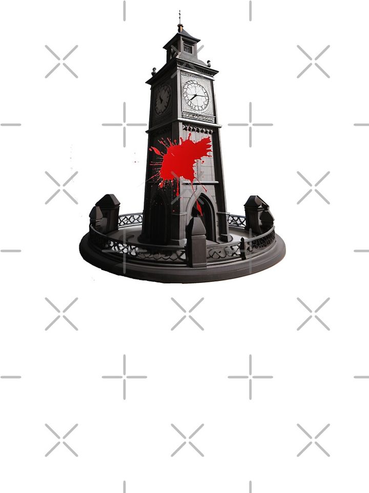 blood splattered on a clocktower Oversized T-Shirt