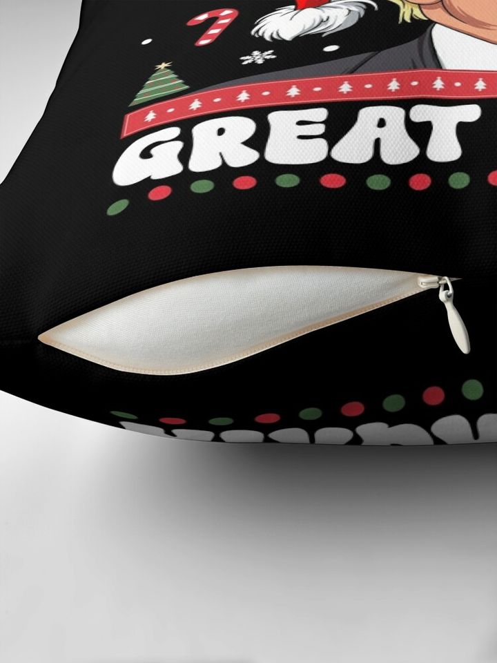 Make Christmas Great Again Funny Donald Trump Pillow