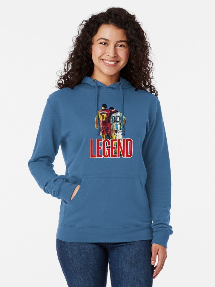LEGEND MESSI & RONALDO POSTER Lightweight Hoodie