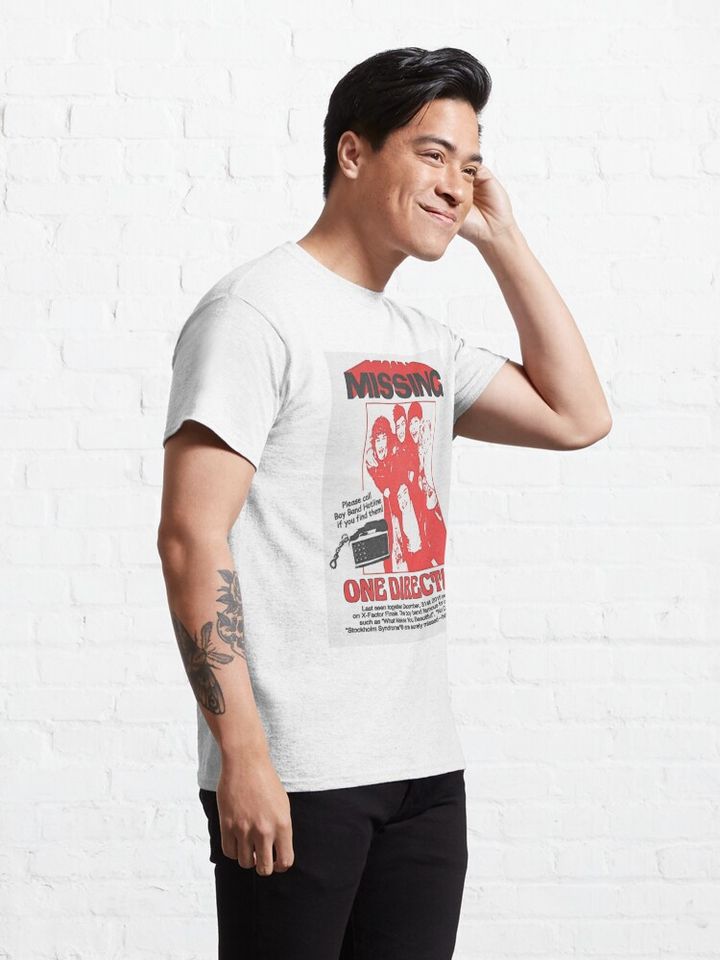 One Direction Red 'Missing' Poster Classic T-Shirt