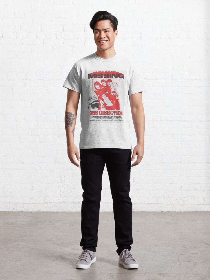 One Direction Red 'Missing' Poster Classic T-Shirt