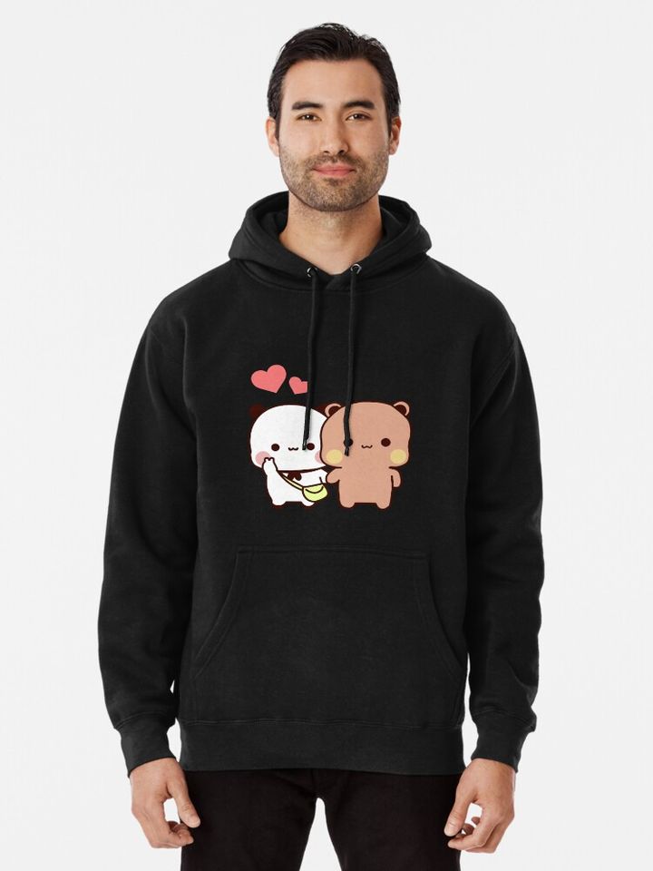 Bubu Dudu Holding Hand Love Pullover Hoodie, Gifts for Couples