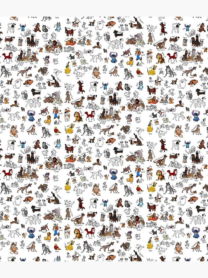 Cartoon dogs with names  Backpack