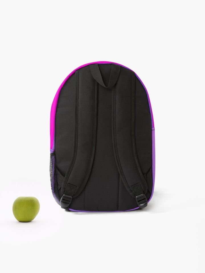 Solid Neon Hot Pink with Smiley Face Backpack