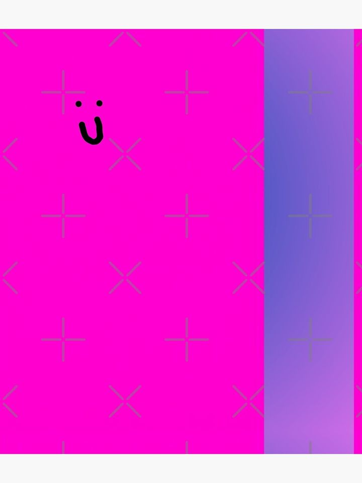 Solid Neon Hot Pink with Smiley Face Backpack