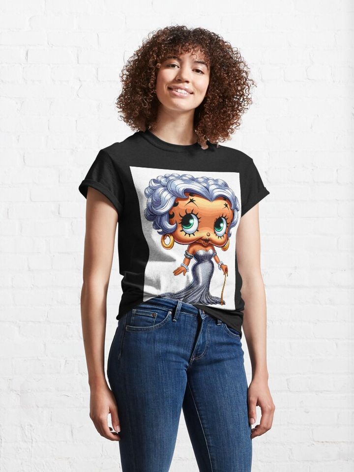 Golden Years-Regal Betty Boop with a cane Classic T-Shirt