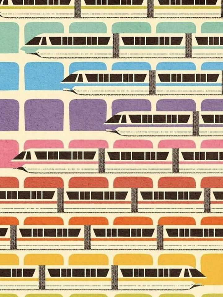 Retro WDW Monorail Mini Skirt