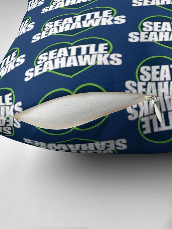 Seattle Seahawks Heart Pillow