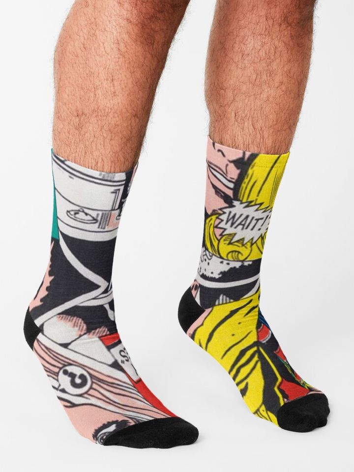 Pop Art Paintings - Comics pop art Socks