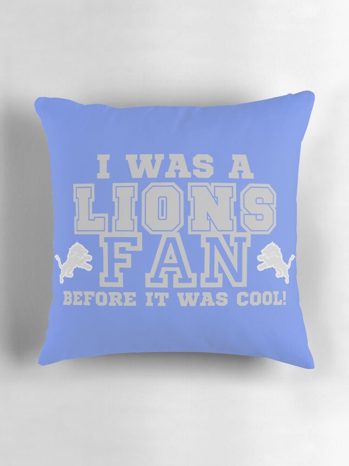 Detroit Lions fan before it was cool Pillow