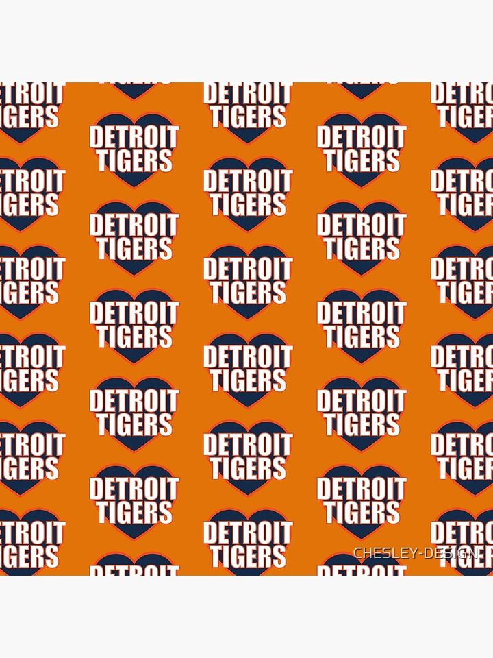 Detroit Tigers Heart Pillow