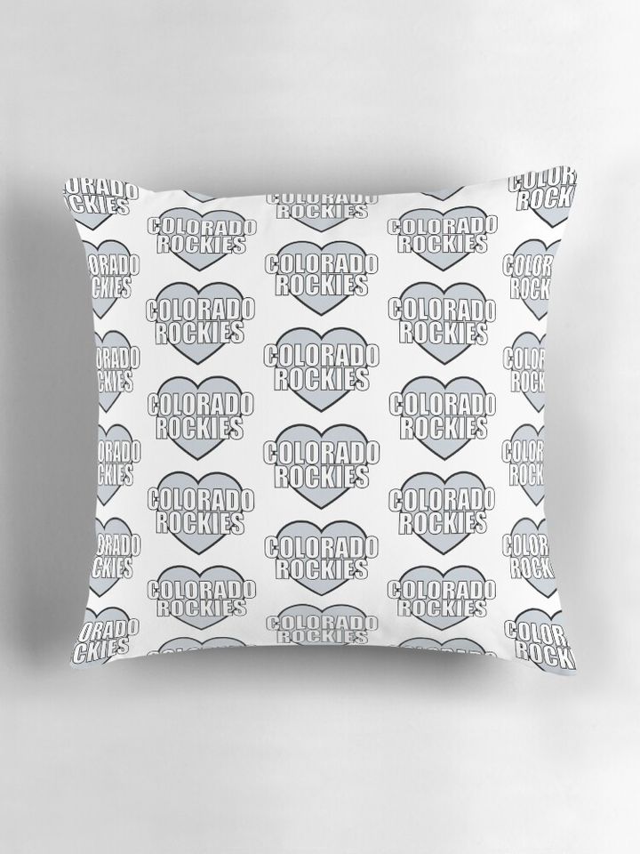 Colorado Rockies Heart Pillow