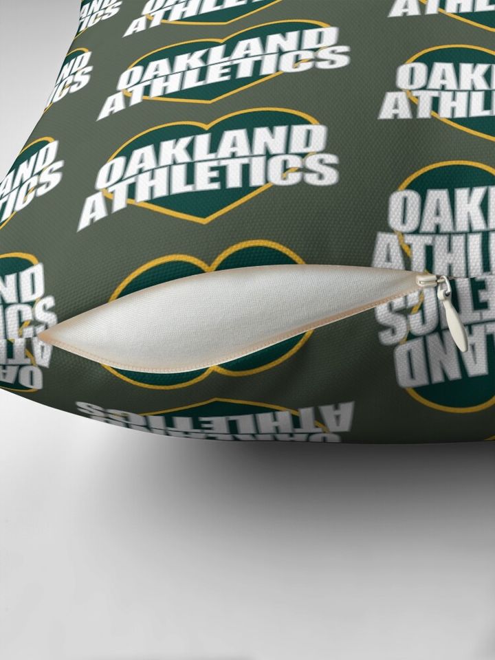 Oakland Athletics Heart Pillow