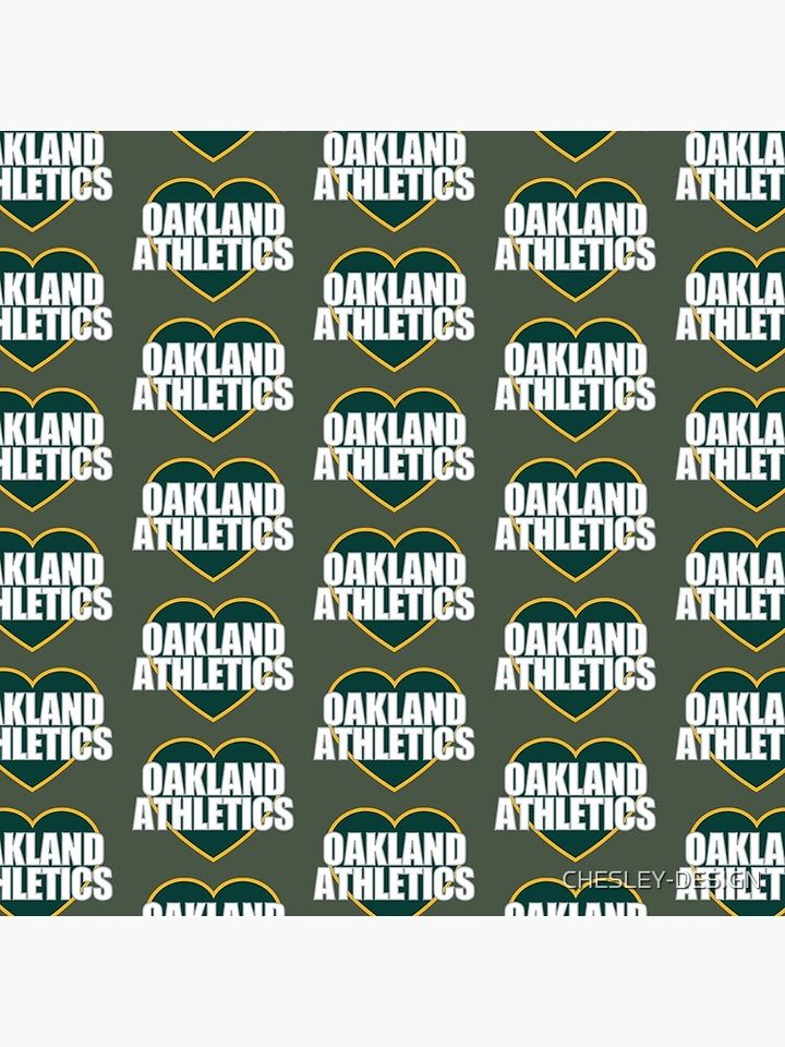 Oakland Athletics Heart Pillow
