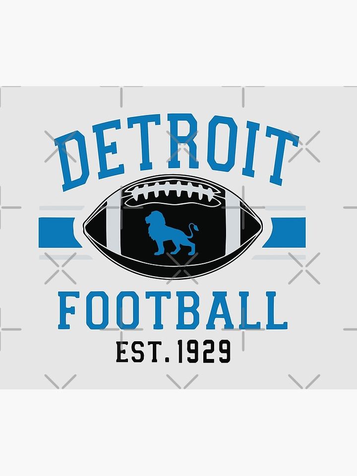 Detroit Lions Football Est 1929 Throw Blanket