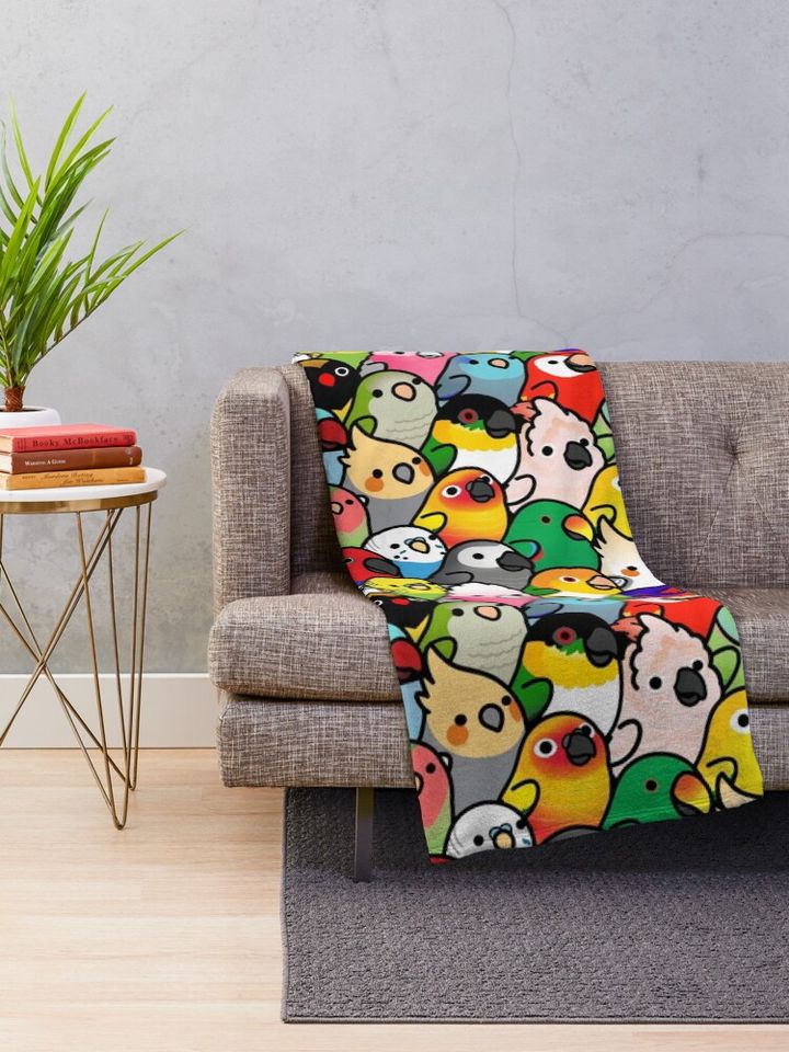 Everybirdy Pattern 2023 Throw Blanket