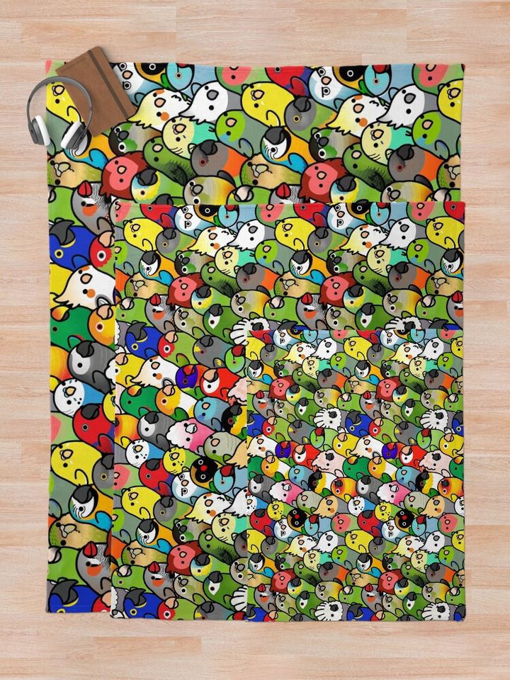 Everybirdy Pattern 2023 Throw Blanket