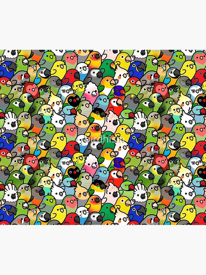Everybirdy Pattern 2023 Throw Blanket