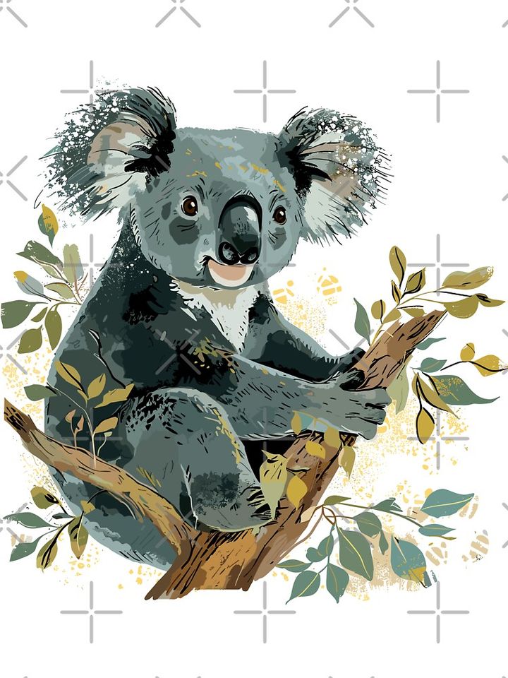 Adorable Koala on Tree Kids T-Shirt