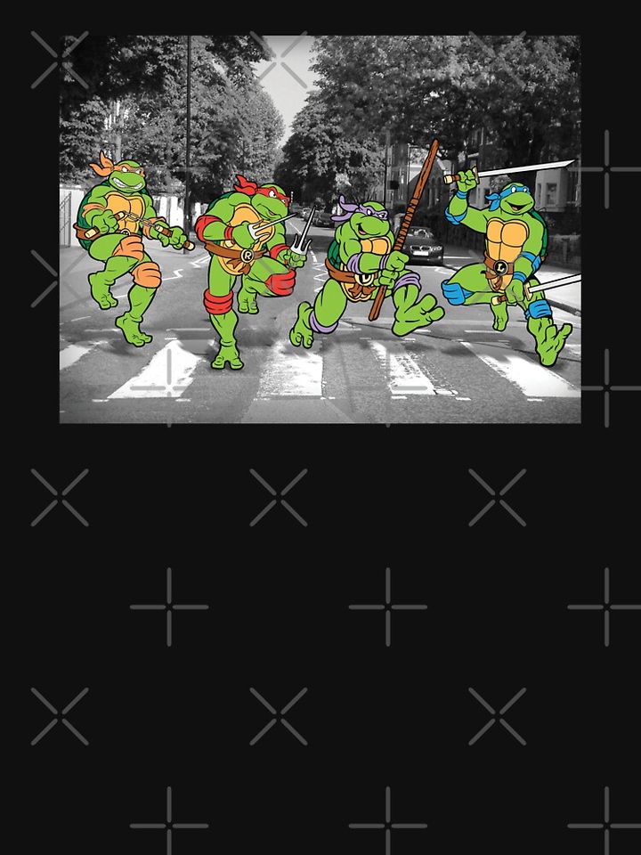 Retro TMNT Abbey Road Parody Hoodie