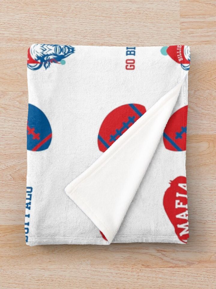 Sticker Pack of Red & Blue Buffalo Bills Throw Blanket