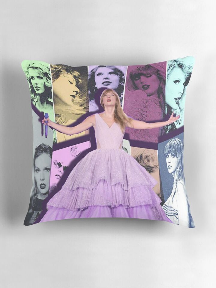 Swfitie Taylor Collage Swift Eras Tour   Pillow