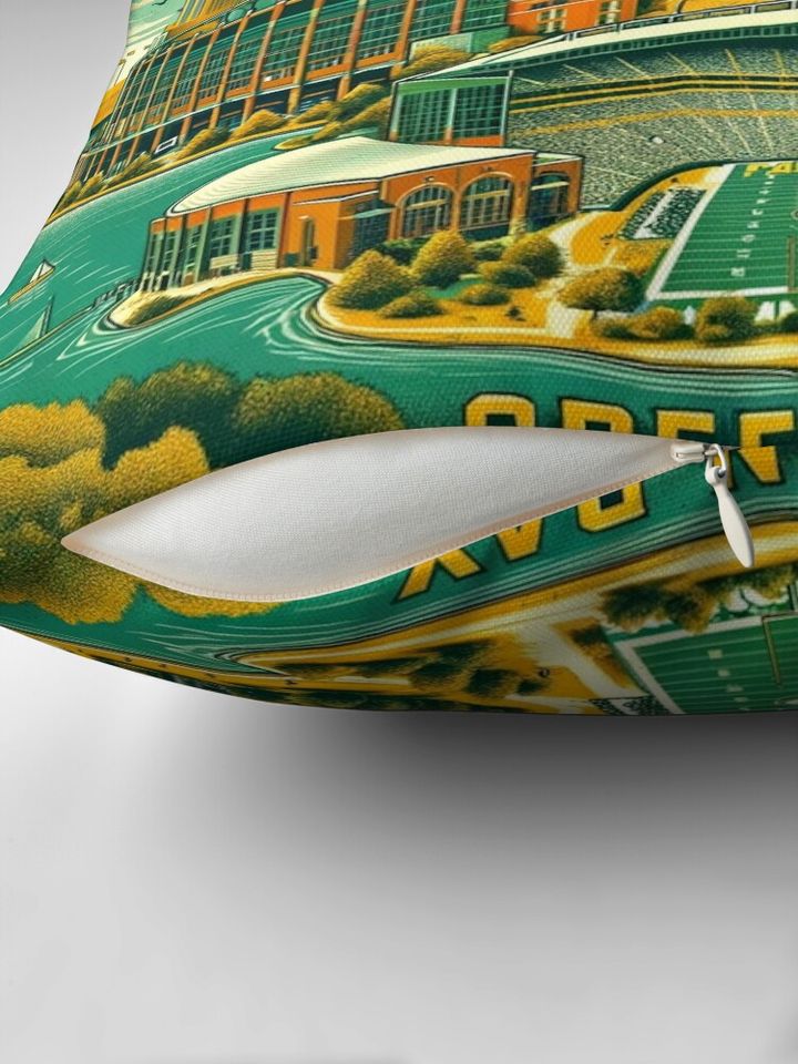 Green Bay Packers Artwork Pillow