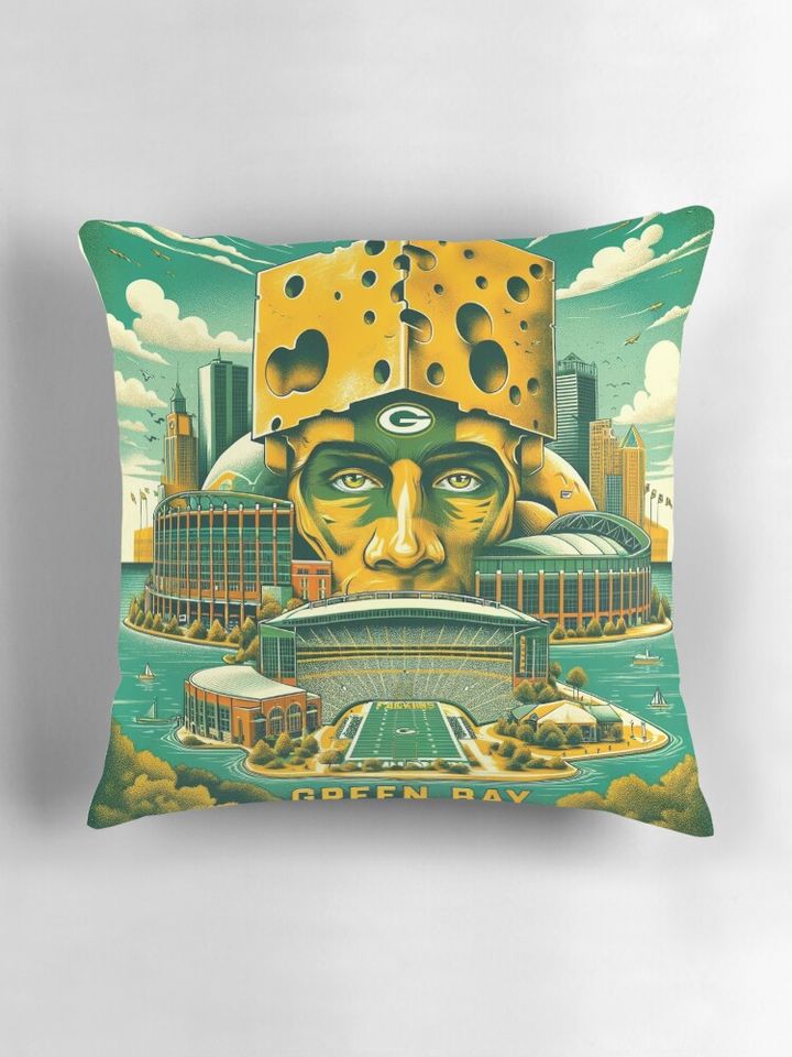 Green Bay Packers Artwork Pillow