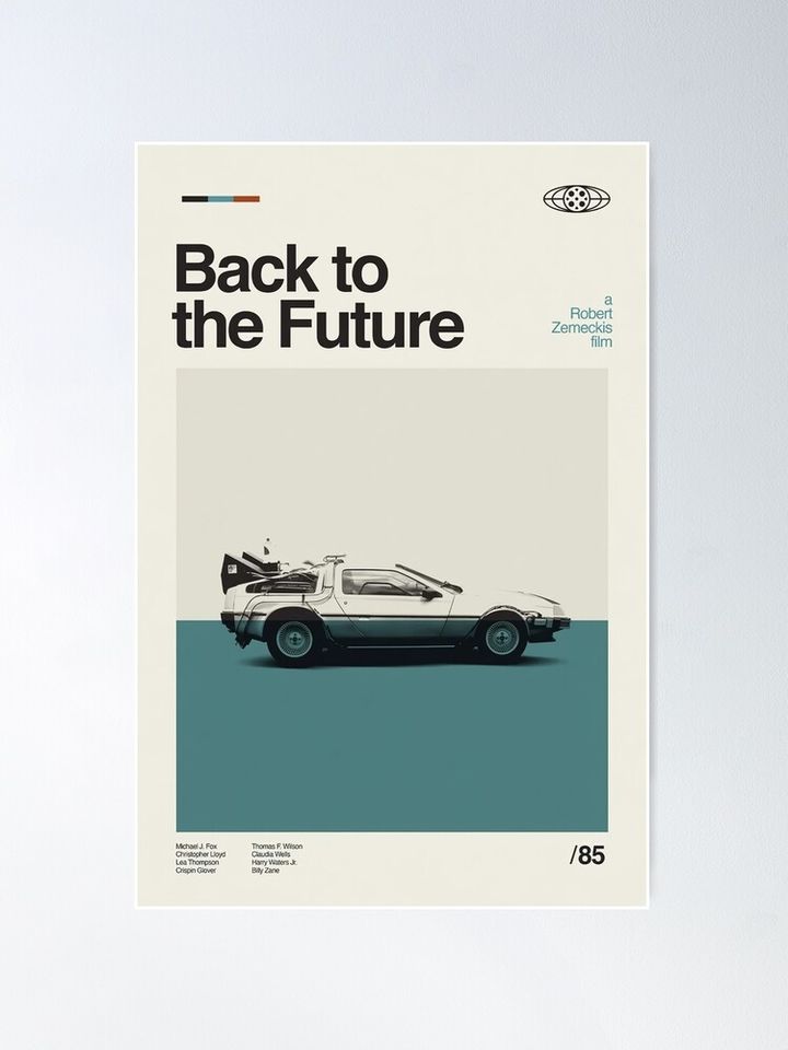 Minimalist Vintage Movies Back To The Future Poster