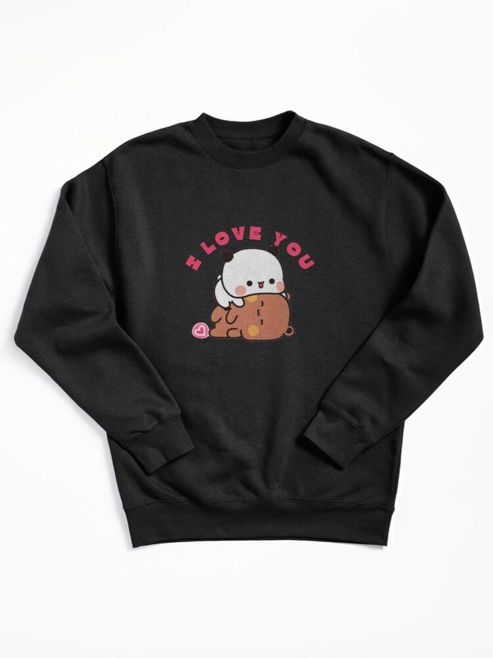 I Love You Beautiful Cute Gift BuBu DuDu Couple Pullover Sweatshirt
