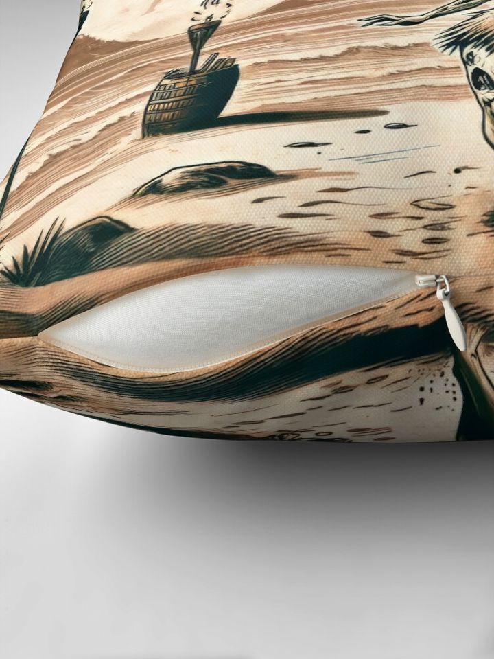 Zombie Tiki Pillow