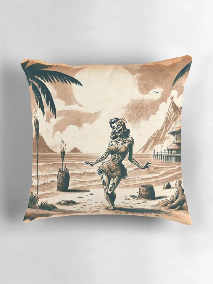 Zombie Tiki Pillow